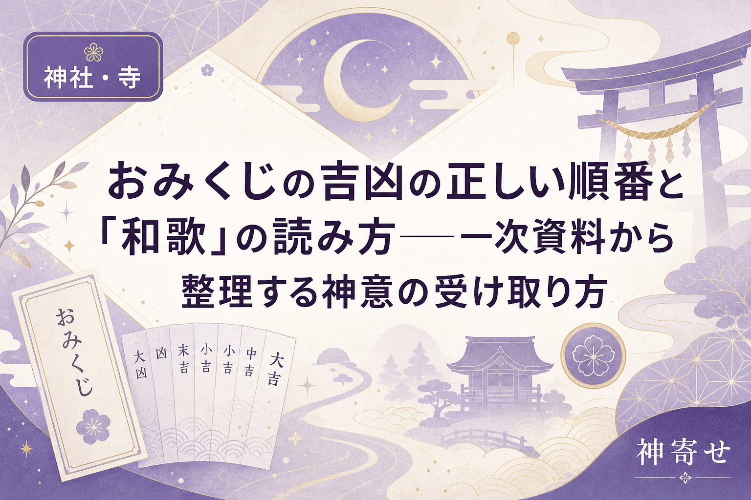 おみくじの吉凶の正しい順番と「和歌」の読み方──一次資料から整理する神意の受け取り方
