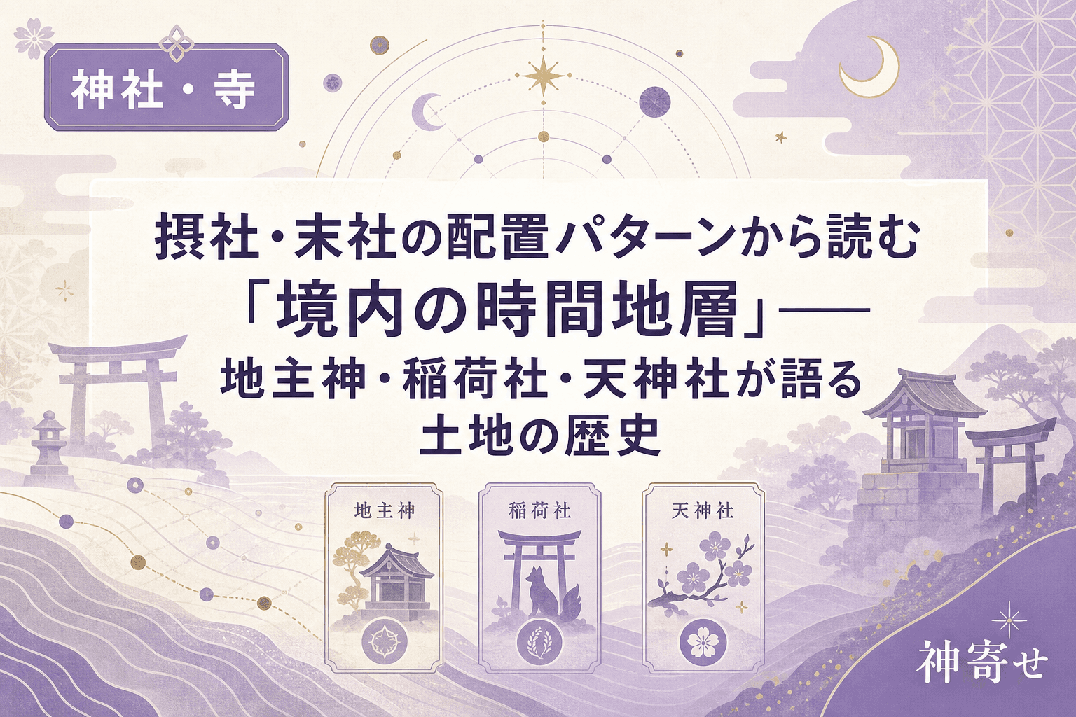 摂社・末社の配置パターンから読む「境内の時間地層」──地主神・稲荷社・天神社が語る土地の歴史